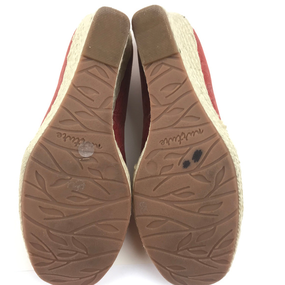 Nurture Espadrille Wedge Shoe Size 8.5 Peep Toe - Picture 5 of 8